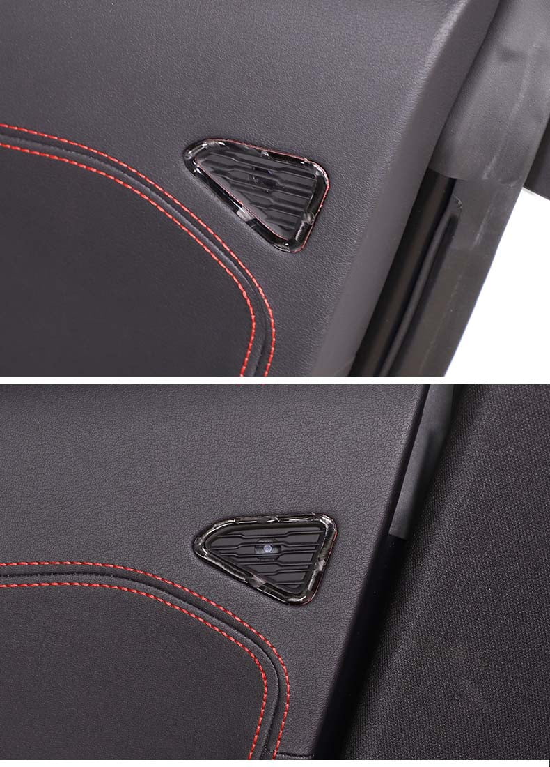 TINKI Soft Carbon Fiber Door AC Air Vent Outlet Cover Trims Compatible with Chevrolet  Corvette C8 2020-2023, Side Door Small Speaker Trim Frame Accessories 
