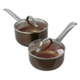 thumbnail image 2 of Copper Pan Cooking Excellence 10 Piece Nonstick Aluminum Cookware Set, Copper, 2 of 3