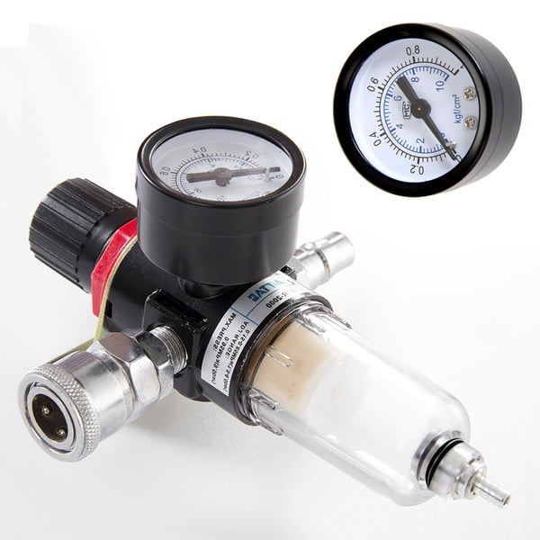 1/4" Oil Water Lubricator Trap Air Compressor Filter Regulator Gauge Separator 