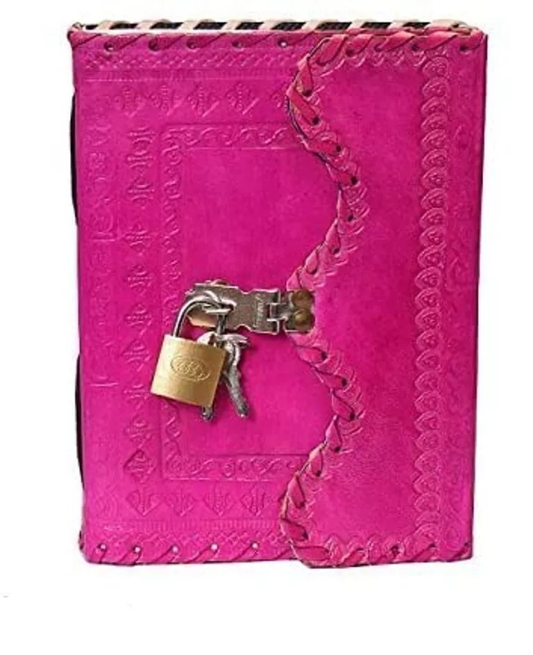 Leather Journal with unlined Deckle Edge Paper 8x6" / Handmade Writing Notebook