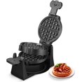thumbnail image 1 of FOHERE Waffle Maker, 180° Rotating Waffle Iron with Double Waffle Plates, 8-Slice Belgian Waffle Maker with Nonstick Plates and Removable Drip Tray, Cool Touch Handle, 1400W, 1 of 8