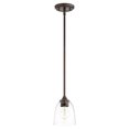 thumbnail image 2 of Quorum Lighting Jardin 1-Light Pendant, Satin Nickel, Clear Seeded Shade, 2 of 3