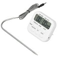 thumbnail image 1 of Digital Kitchen Thermometer, Digital Water Thermometer for Liquid, Candle, Instant Read with Waterproof with Probe Alarm Function for Food, Milk, 1 of 7