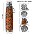 thumbnail image 3 of Leopard Print 29oz Stainless Steel Insulated Thermos with Tea Filter, 360° Printed Travel Bottle, Leakproof BPA-Free Flask with Anti-Slip Base, 304 Inner & 201 Outer, Vacuum Cup, 3 of 6