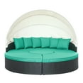 thumbnail image 6 of Modway Quest Canopy Outdoor Patio Daybed in Espresso Turquoise, 6 of 9