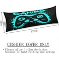 thumbnail image 3 of Game Controller Body Pillow Cover for Boys Gifts Gamer Gaming Printed Long Pillow Case Protector with Zipper Decorative Modern Large Pillowcases Cushion Covers for Bedroom,Couch 20"x54",Black Green, 3 of 6