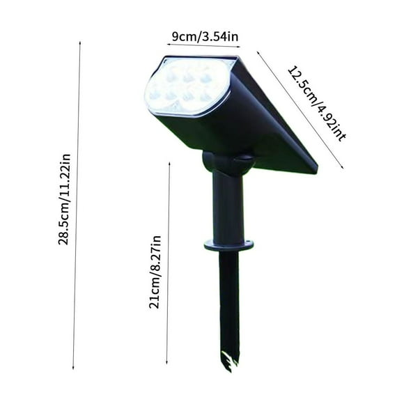 Infidev Solar LED Outdoor Lights with Adjustable Head, IP65 Waterproof Outdoor Spotlights for Garden, Yard and Patio