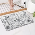 thumbnail image 4 of Gray Pioneer Flower Pattern Bathroom Rugs Mat,Non Slip Microfiber Bathroom Rug,Rubber Backing,Soft Bathroom Mats for Bathroom Floor,Tub and Shower,17x27in(43x68cm), 4 of 5