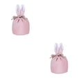 thumbnail image 2 of Monstrate Excelentes bolsas de regalo de conejitos para Pascua, lindas y fáciles de llevar, decoraciones de Pascua ampliamente utilizadas, RBD- RBD-TR rosa claro 9*13cm 2Conjunto, 2 of 6