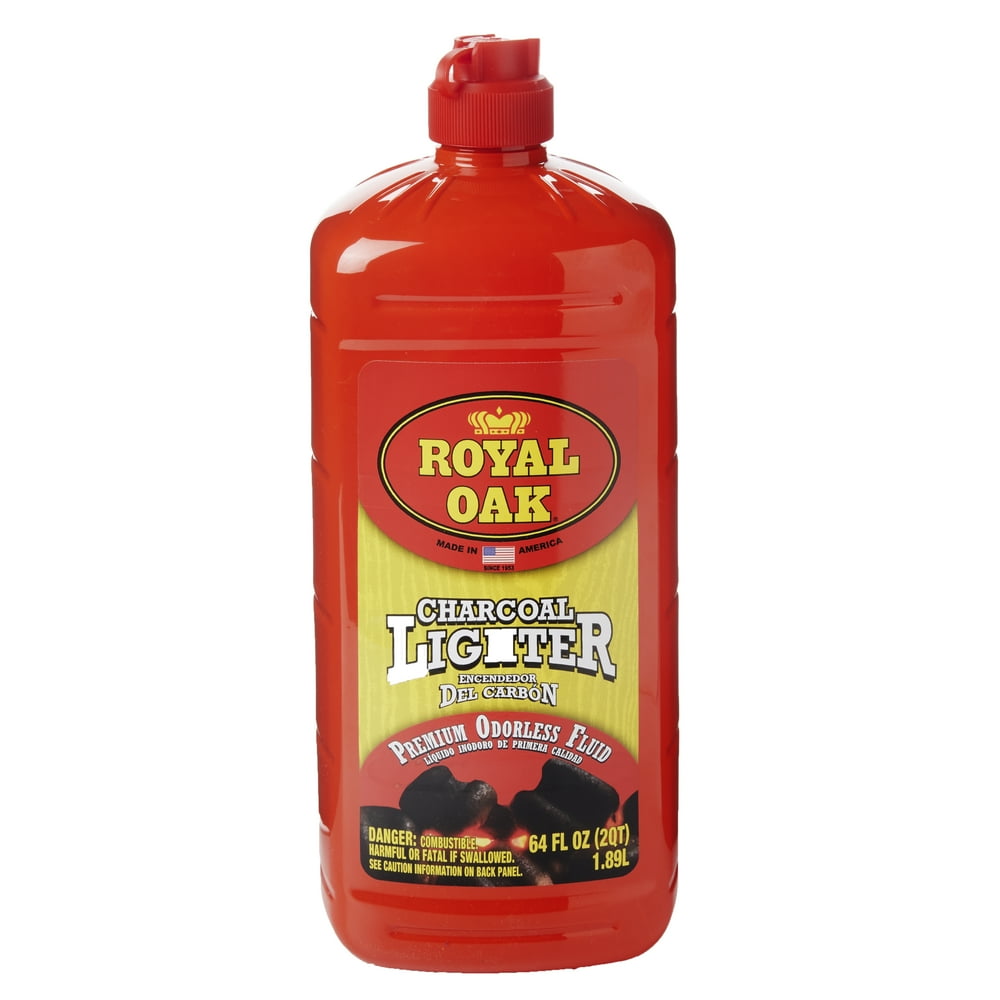 Royal Oak Charcoal Lighter Fluid, Premium Odorless Lighter Fuel, 64 Oz
