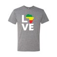 thumbnail image 2 of Love Africa Pride Map Black Freedom Black History Month Gift | Mens Black Pride History Premium Tri Blend T-Shirt, Premium Heather, Small, 2 of 4