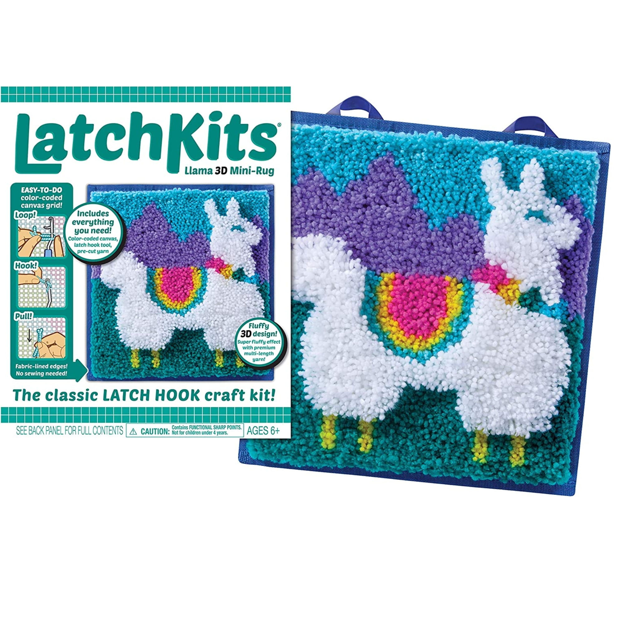 EMISTEM Latch Hook Kits for Adults - DIY Latch Hook Rug Kits for Kids,  Crochet Kit for Beginners, Rug Making Kits with Printed Canvas, Gift  Packaging.