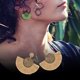 thumbnail image 3 of Pendientes de borla caqui Qarigey adorno colgante con flecos para mujer y niña, 3 of 6