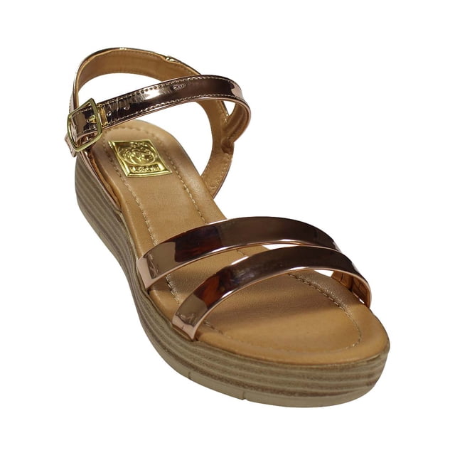 SANDALIA CASUAL LEON MUJER ORO ROSADO SINTETICO 3678 LEON 3678p