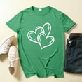 thumbnail image 7 of Felirenzacia Big and Tall Women's Heart Graphic Short Sleeves Pullover Tee Tops, Summer Casual Cotton T Shirt Valentine's Day Gift for Plus Women Green,M, 7 of 7