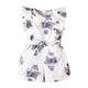 thumbnail image 1 of Odeerbi 3M-6Y Niñas Verano Rompers Ruffle Floral Sudadera Manga Corta Suspensión Pantalones Cortos Generales Con Cintura, 1 of 3