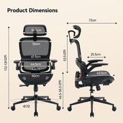 SIHOO B100 Pro Ergonomic Office Chair, Adaptive Elastic Lumbar Desk Chair, 4D Arms & 3D Ultra-Wide Headrest Computer Chair for Teenager, High Back Executive Chair for Home Office & Gaming, Black