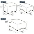 thumbnail image 5 of Vireellx Jacquard Ottoman Cover , Stretch Slipcovers Footstool Covers with Elastic Bottom, Fabric Ottoman Slipcover Washable, 5 of 5