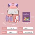 thumbnail image 3 of Mochila escolar ultraligera para niños Mochilas escolares con tira reflectante Niñas Niños para viajes al aire libre Escuela Mochilas de excursión de primavera Malva Rosa, 3 of 5