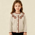 thumbnail image 1 of Suéter abrigo cárdigan de niña suéter de punto suéter de solapa grande suéter para niños chaqueta suéter para niños parte superior de poliéster, 1 of 9