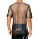 thumbnail image 3 of Camiseta de malla transparente INSPIRE CHIC para hombres, con mangas cortas, brillante, para fiestas, talla 2XL, plata y negro, 3 of 4