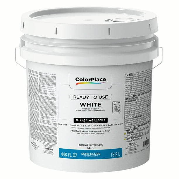 ColorPlace SemiGloss Interior Paint & Primer White Base, 3.5Gal