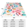 thumbnail image 3 of Bixox Fleece Blanket Cupcakes and Donuts Pattern Super Soft Double-Sided Microfiber Flannel Blanket for Sofa, Bed, Couch, Suitable for All Seasons - 50"x40", 3 of 5