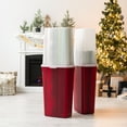 thumbnail image 2 of IRIS 2Pack 40" Wrapping Paper Storage Box Container, Pearl/Red, 2 of 6