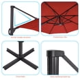 thumbnail image 3 of FLAME&SHADE 11ft Patio Offset Outdoor Hanging Umbrella w/Base,360 Degree Rotating for Backyard, Garden and Deck,Red, 3 of 6