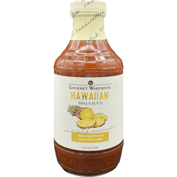 Gourmet Warehouse Hawaiian BBQ Sauce, 16 oz – Tropical Pineapple Flavor