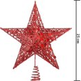 thumbnail image 2 of Tupa 25cm Silver Glitter Metal Star Christmas Tree Topper Compatible With Christmas Decoration Silver 25 cm, 2 of 5