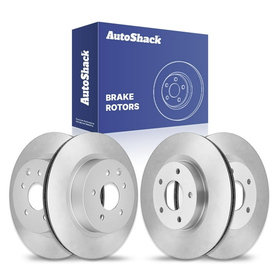 AutoShack Front & Rear Brake Rotors | Replacement For 2008-2013 Nissan Rogue 2014-2015 Rogue Select 2.5L AWD FWD | 4-PC Set