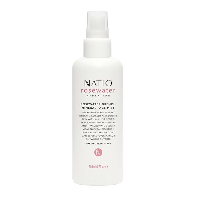 Face Mist Natio Australia Rosewater Hydratation 200 ml