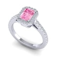 thumbnail image 2 of 2.95 Carat Natural Diamond Pink Sapphire Gemstone New Engagement Ring for Ladies Solid 18K White Gold Size 10.5 by Diamond-Capitals, 2 of 8
