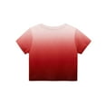 thumbnail image 5 of Lumtrix Crop Tops for Teen Girls Cute Short Sleeve Gradient Summer T Shirt Crewneck Fashion Shirts Tee Red 100, 5 of 5