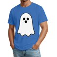 thumbnail image 4 of Halloween Shirts for Men Spider Castle Graphic Short Sleeve Scary T-Shirt Pumpkin Print Crew Neck Cute Vintage Tops M, 4 of 5