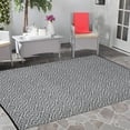 thumbnail image 2 of Erbanica 5' x 8' Indoor Outdoor Black White Mirage Reversible Plastic Rug, 2 of 5