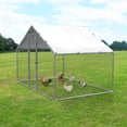 thumbnail image 6 of Vitesse Metal Chicken Coop Spire Roofed Walk in Chicken Run Cage for 6 Chickens, Galvanized Rabbits Duck and Coops,Chicken Pen with Waterproof Cover for Outdoor,Backyard and Farm, 6 of 7