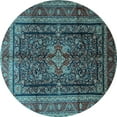 thumbnail image 1 of Ahgly Company Indoor Round Persian Light Blue Traditional Area Rugs, 3' Round, 1 of 4