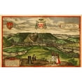 thumbnail image 2 of Hogenberg, Braun 14x10 Gold Ornate Wood Framed with Double Matting Museum Art Print Titled - Netherlands, 2 of 4