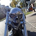 thumbnail image 3 of Motorcycle Skull Headlight Head Light Lamp LED Universal For Harley Honda Motorcycle Decorations (No Light), 3 of 7