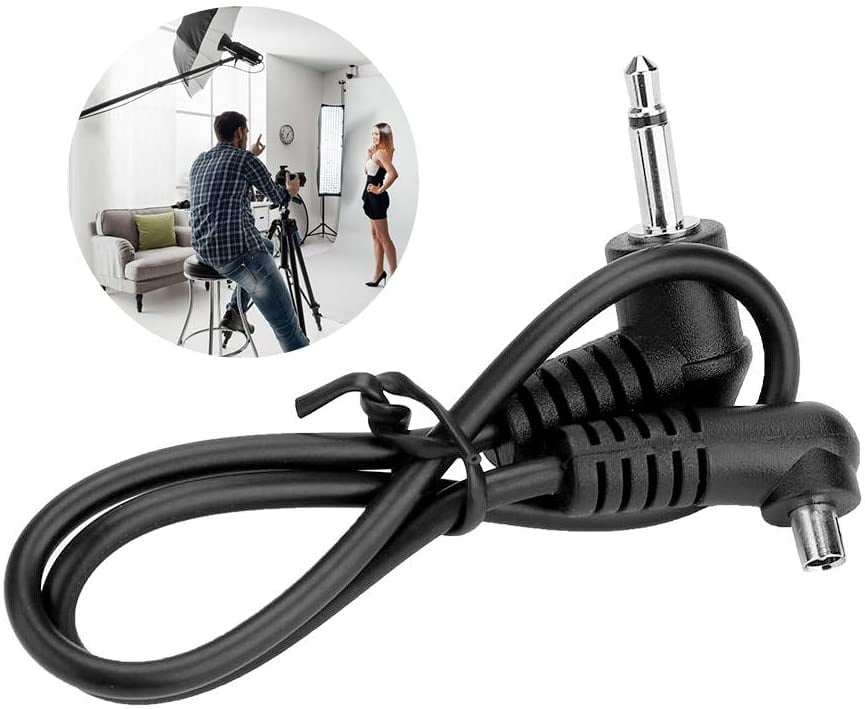 Dyfrio 3.5mm Jack Plug to Male Flash PC Sync Cable, Professional PC Sync Cable, 30 cm / 11.8