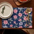 thumbnail image 5 of Pioneer Flower Floral Print Pattern Summer Placemats Table Placemats Set Of 4-Linen Kitchen Washable Placemats Table Mats 12x18 Inch Non-Slip Heat Resistant, 5 of 5
