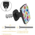 thumbnail image 3 of 4 Pcs Cabinet Handle Drawer Pulls Mushroom Daisy Knobs with Screws Square Furniture Office Cabinet Knob Decoration, 3 of 7