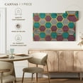 thumbnail image 5 of Elephant Stock Hexagon Geometric Pattern Wall Art - Horizontal Canvas Wall Art - Living Room Wall Decor - Abstract Canvas - Gray And Purple Decor - 51" x 34", 5 of 8