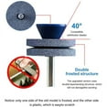thumbnail image 2 of Pcs Double Layer Lawn Mower Blade Sharpener, Wear Resistant Suitable for Most Electric Drills or Hand Drills Professional Rotary File Drill Accessory, 2 of 3