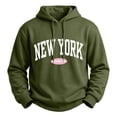 thumbnail image 4 of qafoshin Men's Letter-Print Athletic Hoodie, Fall Classic Long-Sleeve Drawstring Hooded Graphic Sweatshirt, 4 of 6