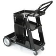 thumbnail image 2 of 3 Tiers Rolling Welding Cart, Welding Carts for TIG MIG Welder and Plasma Cutter with Tank Storage, 180lbs Capacity Heavy Duty Welder Cart, Black, 2 of 7