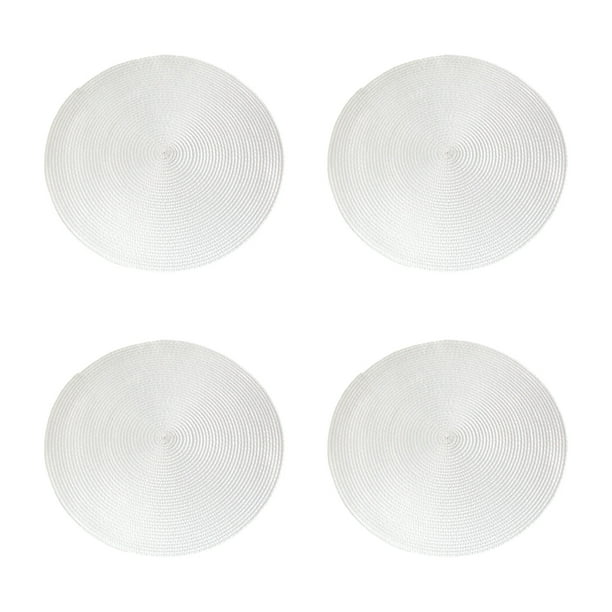 Tapete de comedor Toystoory 4 piezas resistente a las manchas color blanco