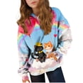 thumbnail image 2 of Cowsor Boys Girls Valentine s Day Printed Crewneck Sweatshirt with Pocket Casual Athletic Long Sleeve Top for 3-15 Years Old Fall Winter, 2 of 6